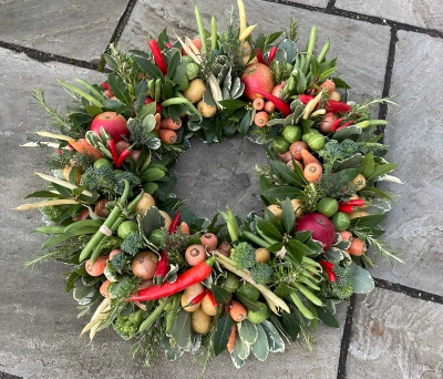 Fruit Vegetable and Herb Wreath