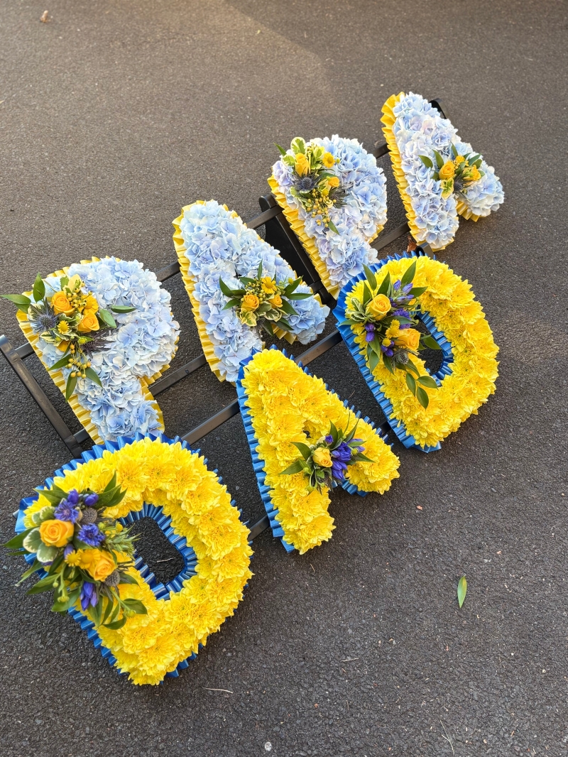 Any combination of letters   price per letter £50