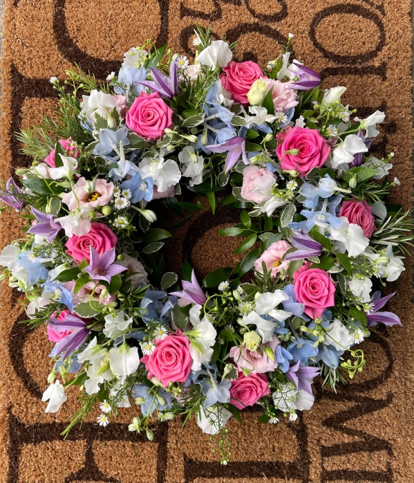 Pastel pink wreath