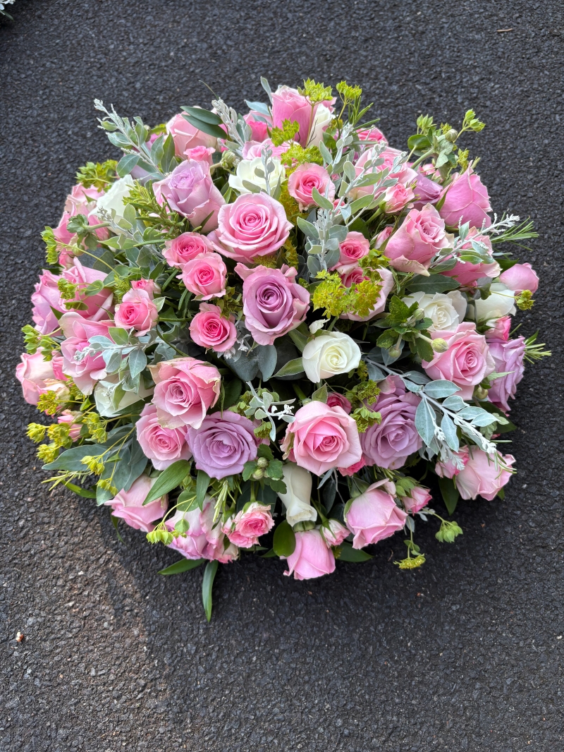 Large posy of mixed roses
