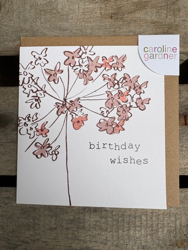 Birthday card dandelion clock