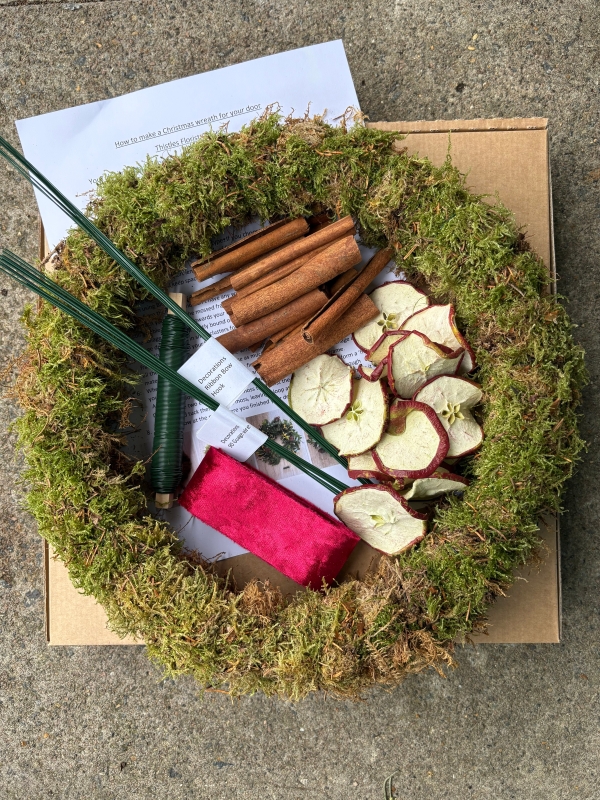 DIY wreath kit with apple slices