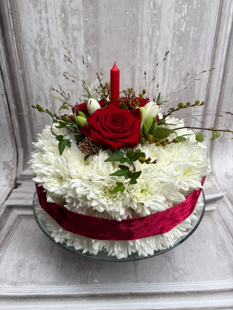 Floral Christmas Cake