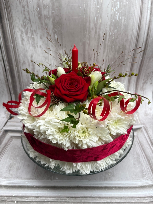 Floral Christmas Cake