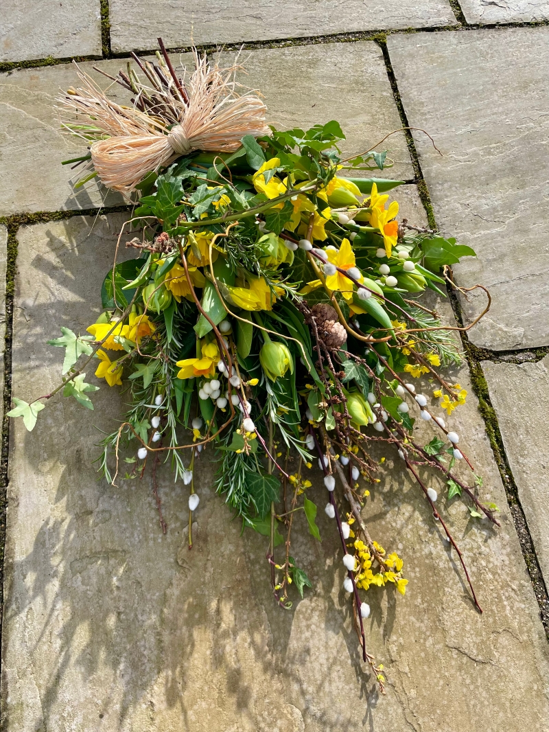 Spring tied sheaf