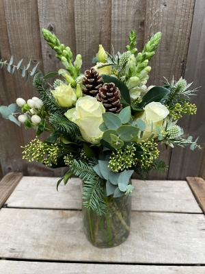 Winter Whites Jar Arrangement