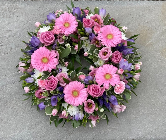 Pastel pink wreath
