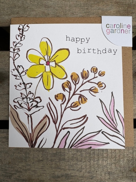 Happy Birthday yellow Daisy