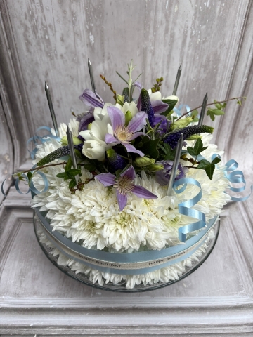 Floral birthday cake design