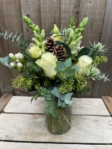 Winter Whites Jar Arrangement